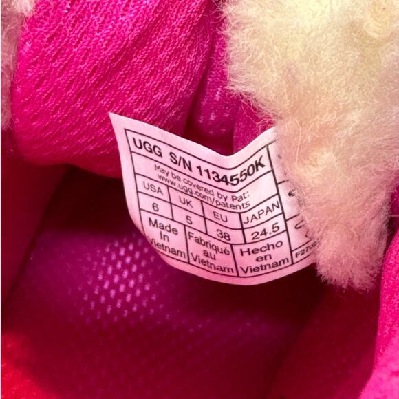 Ugg Highland Hi Heritage Raspberry Sorbet Boots Shoes Girls Size 6/Women’s Sz 7 - Picture 11 of 12